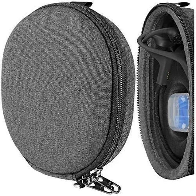Alt view image 7 of 7 - Shield Headphones Case Compatible with AfterShokz OpenRun Mini, Air, OpenRun Pro 2 Mini, OpenComm, OpenMove, Replacement Hard Shell Travel Carrying Bag with Cable Storage (Dark Grey)
