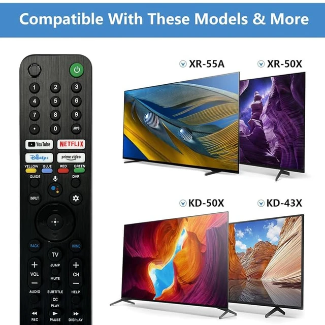 Alt view image 3 of 4 - for Sony TV Remote Replacement, for All 2019-2024Sony Remote for Sony Bravia TV Remote with Voice Command.for Sony Smart TV XR/XBR/KD Series 4K LED OLED Google/Android TVs RMF-TX520U