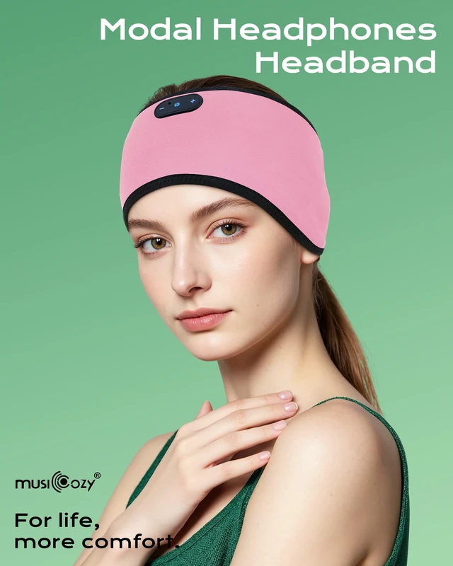 Alt view image 4 of 7 - Modal-Fabric Bluetooth Headband Headphones for Sleep and Sports Wireless Headbands with Breathable Modal-Fabric, Comfortable for Side Sleepers Sleeping, Running, Yoga and Travel