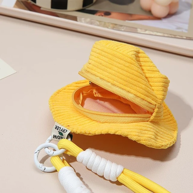 Alt view image 5 of 7 - Protective Earphone Case Cover for AirPods 4, Multifunction Hat Keychain Storage Case for AirPods 1/2/3/4/ Pro/Pro2/Pro 3, Clothes Art Coin Purse Cable Organizer Bag, Pendant Key Chain-Pink