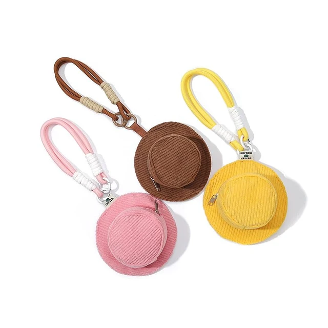 Alt view image 7 of 7 - Protective Earphone Case Cover for AirPods 4, Multifunction Hat Keychain Storage Case for AirPods 1/2/3/4/ Pro/Pro2/Pro 3, Clothes Art Coin Purse Cable Organizer Bag, Pendant Key Chain-Pink
