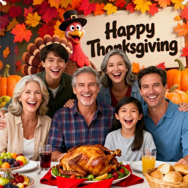 Alt view image 5 of 6 - Happy Thanksgiving Backdrop 6×4ft, Fall Thanksgiving Party Decorations Premium Polyester Fabric,Foldable,Excellent Thanksgiving Party Decorations as a Thanksgiving Theme Backdrop for Photoshoot