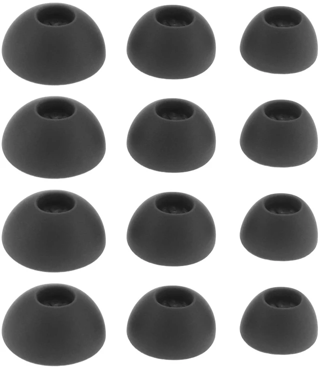 Main image of 6 Pairs Replacement Ear Tips Compatible with Oneplus Buds Pro 2 Silicone Earbuds 3 Sizes(S/M/L) in-Ear Soft Plugs with Filter for Noise Isolation Black