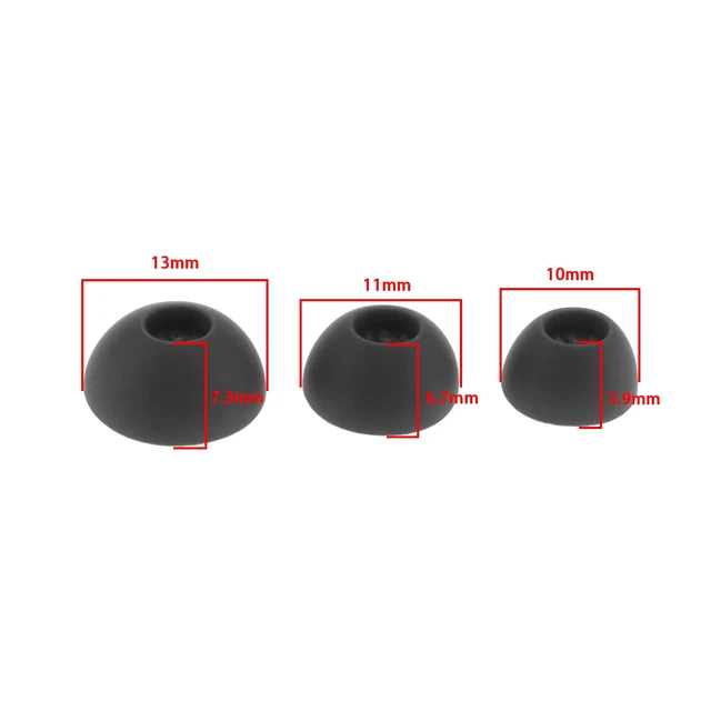 Alt view image 4 of 7 - 6 Pairs Replacement Ear Tips Compatible with Oneplus Buds Pro 2 Silicone Earbuds 3 Sizes(S/M/L) in-Ear Soft Plugs with Filter for Noise Isolation Black