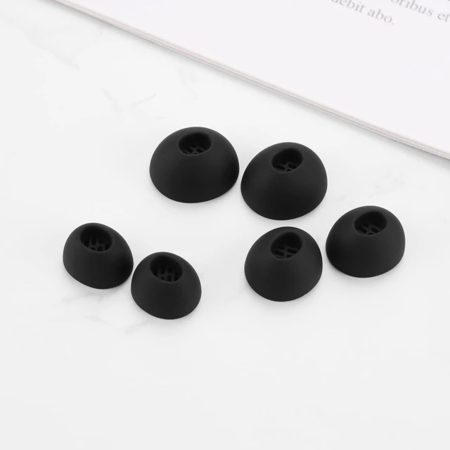 Alt view image 5 of 7 - 6 Pairs Replacement Ear Tips Compatible with Oneplus Buds Pro 2 Silicone Earbuds 3 Sizes(S/M/L) in-Ear Soft Plugs with Filter for Noise Isolation Black
