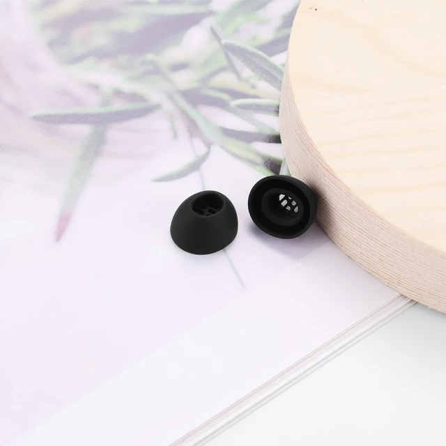 Alt view image 7 of 7 - 6 Pairs Replacement Ear Tips Compatible with Oneplus Buds Pro 2 Silicone Earbuds 3 Sizes(S/M/L) in-Ear Soft Plugs with Filter for Noise Isolation Black