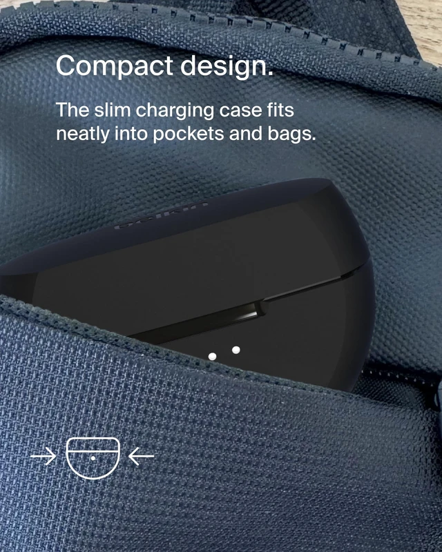 Alt view image 7 of 7 - SoundForm Rhythm ANC True Wireless Earbuds, 28H Battery Life In-ear Bluetooth earbuds, USB-C fast charging, IPX5 water resistant, multipoint, dual mic, gym, commute, travel