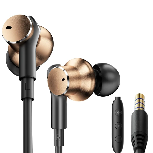 Alt view image 4 of 6 - Wired Earphones Rich Bass Noise Canceling phone Calls Dual-Driver Earbuds (1DD+1BA) In-Ear Headphones Immersive Deep Bass Boost Wired Earbud with Call Noise Reduction Universal Plug&Volume Control