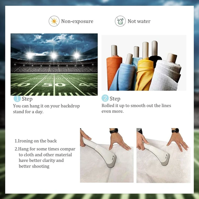 Alt view image 7 of 7 - Football Field Backdrop Football Themed Auditorium Light Photography Background Sports Birthday Party Decoration Banner Photo Studio Props (120x96 inch (10x8FT))
