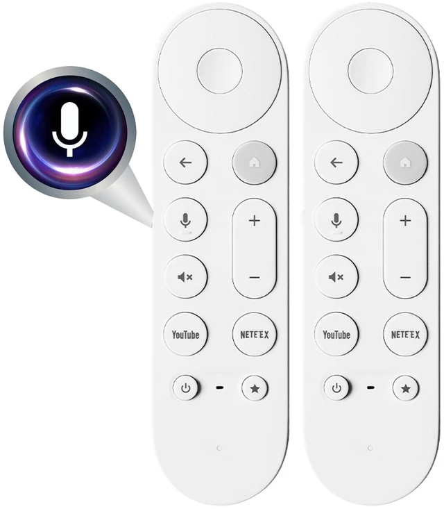 Main image of 2 Pack GY3LE Voice Remote Control Compatible with Google-Chromecast-TV for Google TV Streamer 4K/HD & Google Chromecast Snow, Voice Search, 2 Shortcuts, Easy Pairing, with User Manual