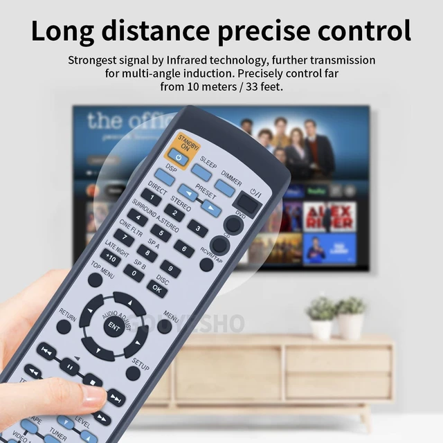 Alt view image 3 of 5 - RC-479S Replaced Remote Control Fit for Onkyo Receiver HTS677C TXSR302 HTR320 HTR8230 HTS570 HTS670 HTS670S