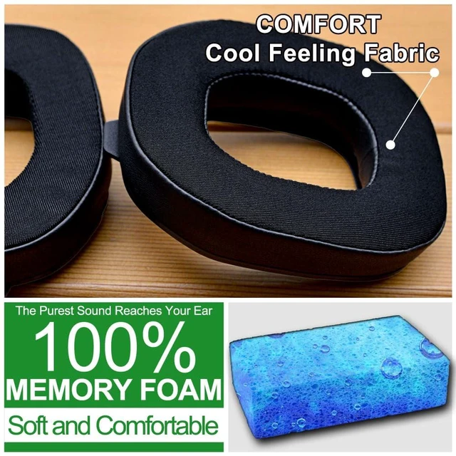 Alt view image 6 of 7 - A40 TR Cooling Gel Replacement Earpads for Astro A40 TR Only, Made by, Cool Feeling Fabric, Improved Durability, with Microphone Foam Black