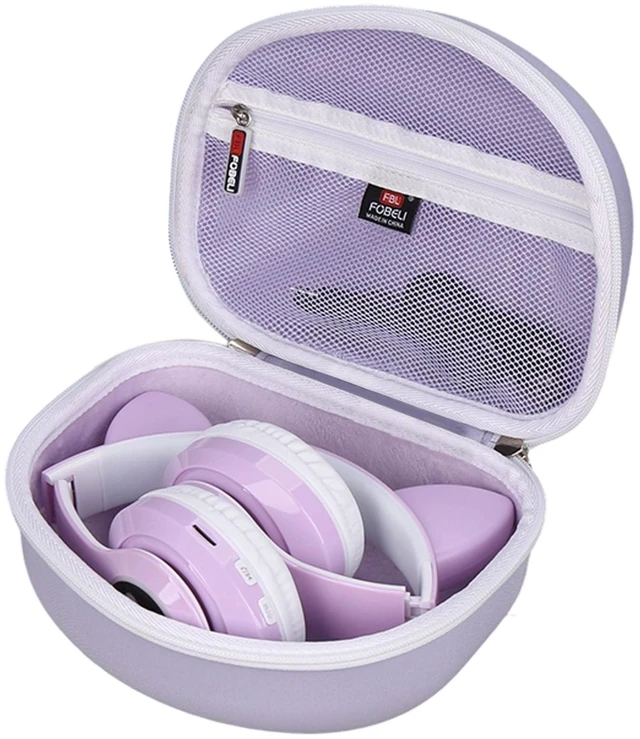 Main image of Hard Case for iClever/for ONITOO/for TCJJ/for LOBKIN/for KERHAND/for IFECCO Cat Ear Kids Bluetooth Headphones (Purple, Case Only)