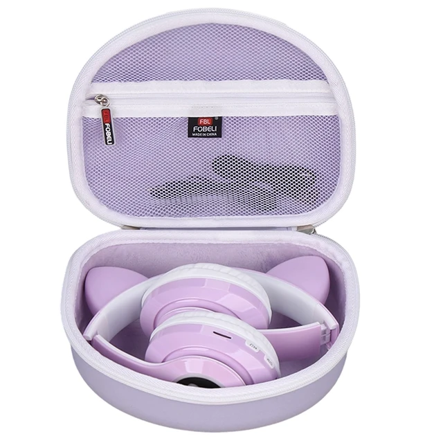 Alt view image 2 of 7 - Hard Case for iClever/for ONITOO/for TCJJ/for LOBKIN/for KERHAND/for IFECCO Cat Ear Kids Bluetooth Headphones (Purple, Case Only)