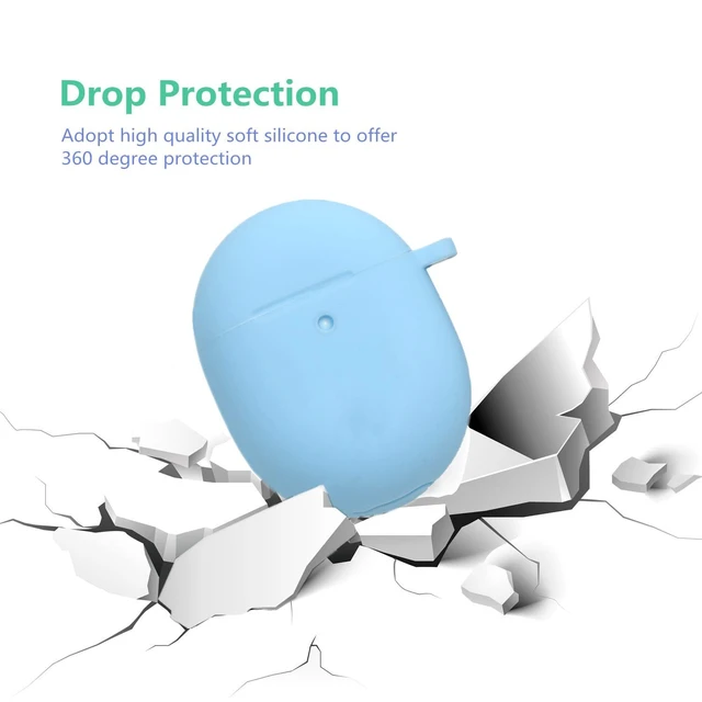 Alt view image 2 of 7 - for Google Pixel Buds Pro Case Cover with Keychain,Cute Silicone for Pixel Buds Pro Charging Case Protective Cover with Flowers Carabiner Key Chains for Google Buds pro case for Women Girls (Blue)