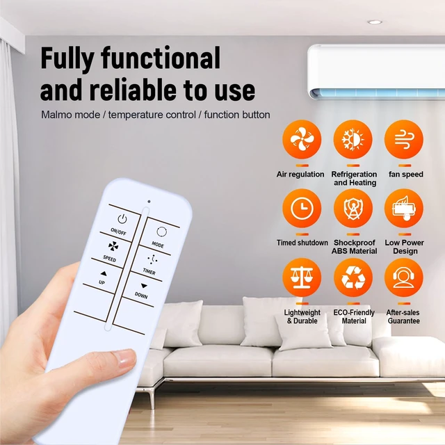 Alt view image 4 of 7 - New AC Remote Control Replacement fit for Haier Air Conditioner HWF05XCK-L HWF08XC5 HWR05XC5 HWR05XC6 HWR05XC7 HWR05XC9-L HWR05XCA HWR05XCJ HWR05XCJ-L HWR06XC5 HWR06XC5-T HWR08XC7 and More