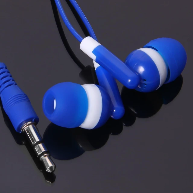 Alt view image 4 of 6 - 12 Pack Bulk Wired Earbud Headphones for Kids - Individually Wrapped, Blue, 3.5mm Jack, 4ft Cord, Classroom School Supplies for Students, Chromebook, Tablet, Laptop