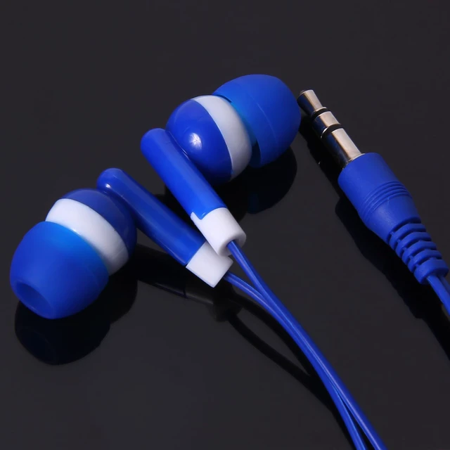 Alt view image 5 of 6 - 12 Pack Bulk Wired Earbud Headphones for Kids - Individually Wrapped, Blue, 3.5mm Jack, 4ft Cord, Classroom School Supplies for Students, Chromebook, Tablet, Laptop