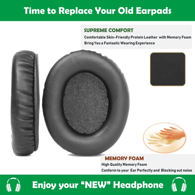 Alt view image 5 of 7 - Replacement Earpads for Avantree Audition Series Headphones Protein Leather & Memory Foam, Compatible with Avantree Audition/Audition Pro HT5009/HT3189/HT4189/DG59 Headphones