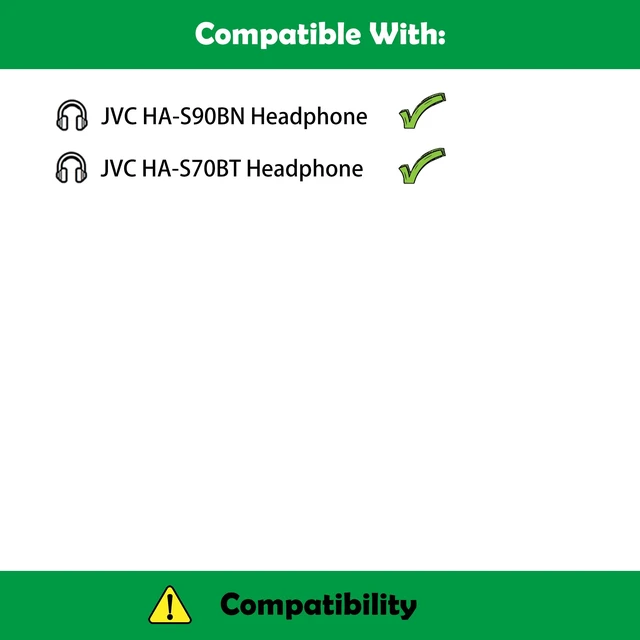 Alt view image 2 of 5 - Professional Replacement Earpads Cushions Compatible with JVC HA-S90BN HA-S70BT Headphones Ear Pads with Softer Protein Leather/Memory Foam