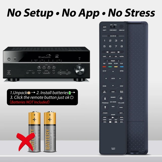 Alt view image 6 of 7 - New RAV576 VDM8710 Replacement Remote Control Fit for Yamaha AV Receiver RX-A2A RX-A4A RX-A6A RX-A8A RX-A4ABL