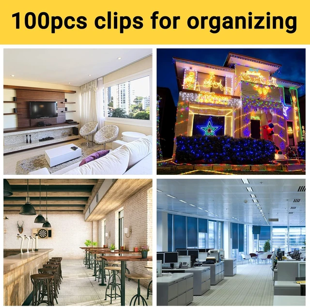Alt view image 7 of 7 - Adhesive Cable Clip, 100 PCS Small White Ideal Cords Organizer Clamps Self Sticky Wire Holder Cord Management for Hanging Tidying Wires for PC Desk Car Wall Office Home Outdoors
