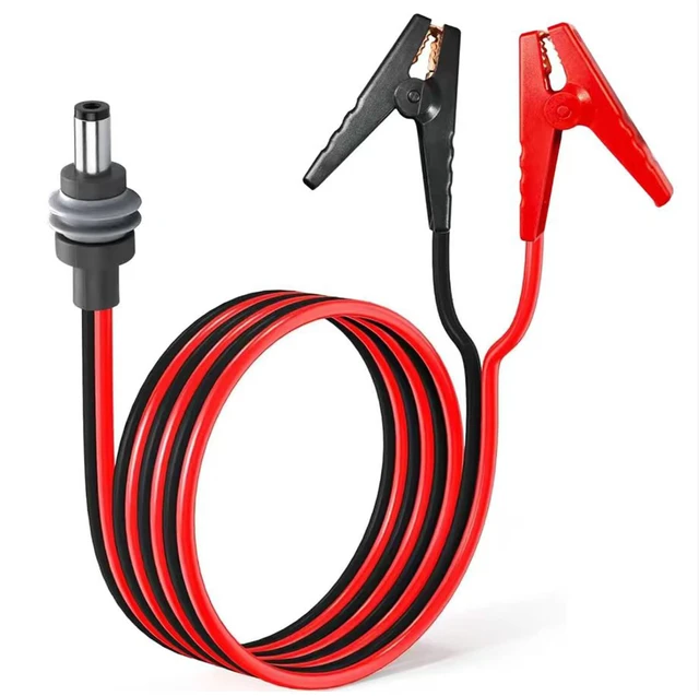 Main image of 14AWG Starlink Mini Power Extension Cable(3.2Ft),IP65 Waterproof Type DC 5.5mm x 2.1mm,Male Connector to Battery Clip Extension Cable,Suitable for RV Camping,Sailing,Solar DIY