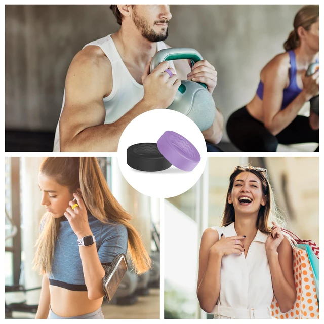 Alt view image 6 of 6 - 12 Pack Cover Compatible with Oura Ring 5, Ultra-Thin Soft Silicone Anti-Slip Wave Texture Protector Case, Support Charging with Cover on, Anti-Scratch Ring Guard for Working Out Gym