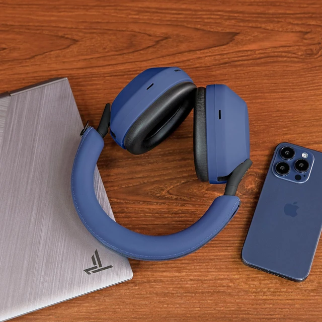 Alt view image 3 of 7 - ShellZ XM5 - Exterior Shell & Headband Covers for Sony WH1000XM5 Made by Wicked Cushions Protective, Made with Premium Silicone Blue