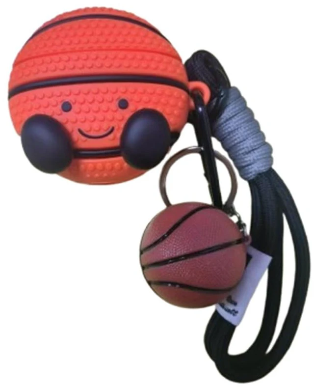 Main image of Earbuds Case for AirPods 4 for Boy Men,Funny Creative Basketball Design Silicone Headphone Cover with Spherical Keychain for Airpods 4th Generation