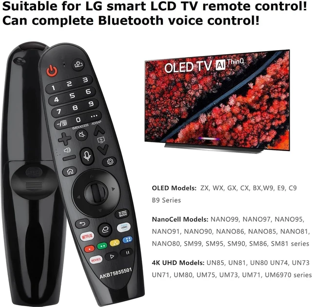 Alt view image 5 of 7 - Voice Magic Remote AKB75855501 for LG Smart TV Magic Remote Replacement AN-MR20GA MR19BA MR18BA MR650A, with Pointer Function