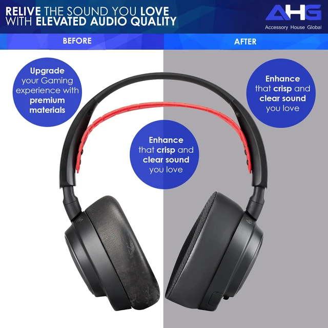 Alt view image 4 of 7 - Arctis Nova Pro Wireless Cooling Gel Ear Pads Cushion. Compatible with SteelSeries arctis nova pro Wireless PlayStation/Xbox Editions. Extra Thick Cooling Gel DIY Fit