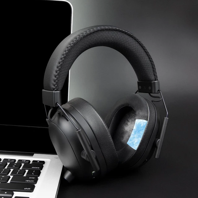 Alt view image 3 of 7 - Cooling Earpads for Razer BlackShark V2/V2 Pro - Black Do not fit BlackShark V2 X/V2 HyperSpeed