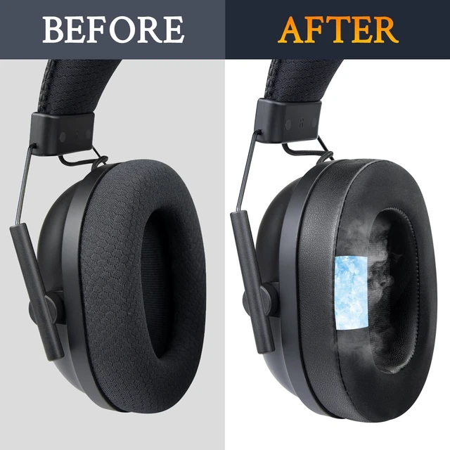 Alt view image 4 of 7 - Cooling Earpads for Razer BlackShark V2/V2 Pro - Black Do not fit BlackShark V2 X/V2 HyperSpeed