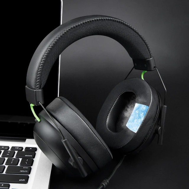 Alt view image 7 of 7 - Cooling Earpads for Razer BlackShark V2/V2 Pro - Black Do not fit BlackShark V2 X/V2 HyperSpeed