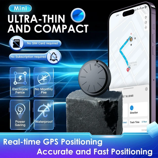 Alt view image 3 of 7 - Black Tracker Device for Vehicles,1PCS GPS Car Tracker,No Monthly Fee Anti-Lost Car Locator Works with Find My(iOS Only),Mini Hidden Car Tracker with White Magnetic Case