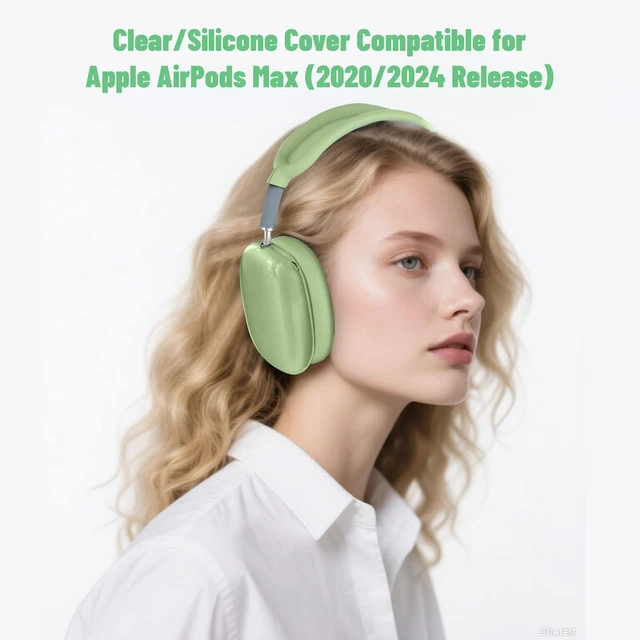 Alt view image 7 of 7 - 4 in 1Silicone Case Cover for AirPods Max Headphones,Clear TPU Ear Cups Cover+Ear Pads Case+ Headband Covers, Transparent Silicone Accessories for Apple AirPods Max Case (2020 Lightning/2024 USB-C)