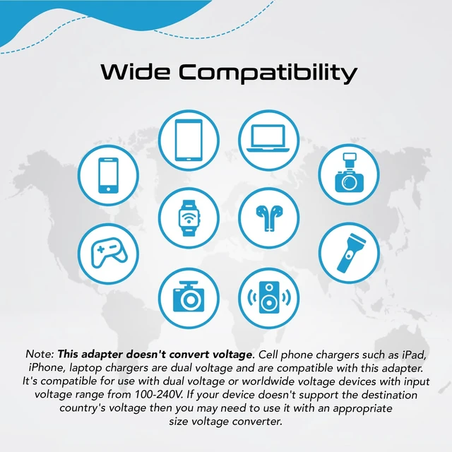 Alt view image 3 of 7 - Travel Power Strip - Small & Compact - Surge Protector - Grounded USB + Type C - 2 USA Outlets Input - Plugs for Europe, Asia, China, USA, South America