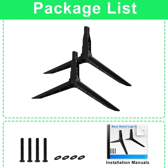 Alt view image 7 of 7 - TV Legs Only for D40N-E3 Vizio TV Stand Base Replacement, Replacement Legs Only for Vizio 40 inch TV Stand Legs We Listed with Screws and Installation Instructions