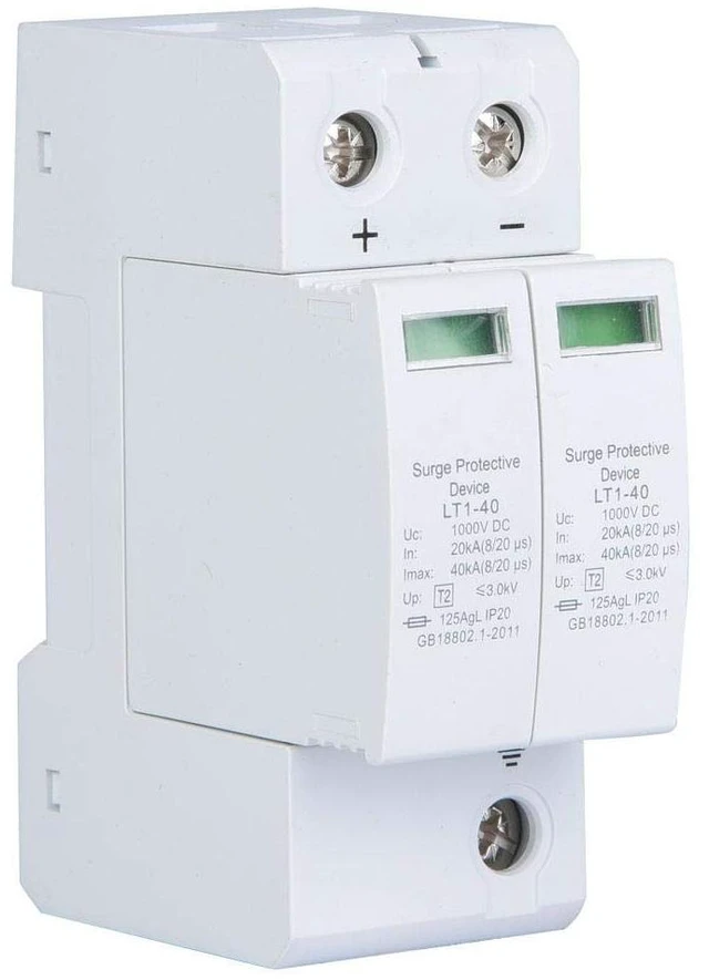 Main image of 2P Protective Device DC Photovoltaic Protector Low Voltage Arrester (20KA)