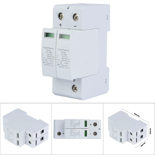 Alt view image 3 of 7 - 2P Protective Device DC Photovoltaic Protector Low Voltage Arrester (20KA)