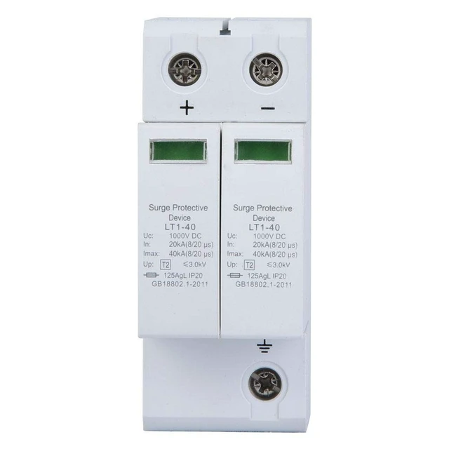 Alt view image 5 of 7 - 2P Protective Device DC Photovoltaic Protector Low Voltage Arrester (20KA)