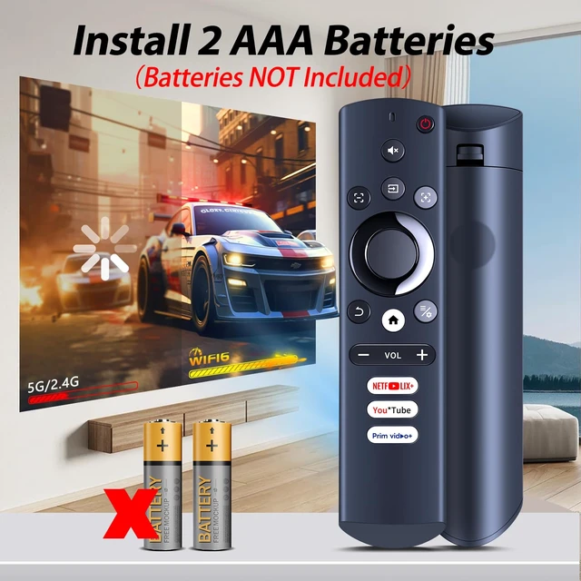 Alt view image 5 of 7 - New Voice Replacement Remote Control fit for GooDee Smart 4K Projector YG600-Movin