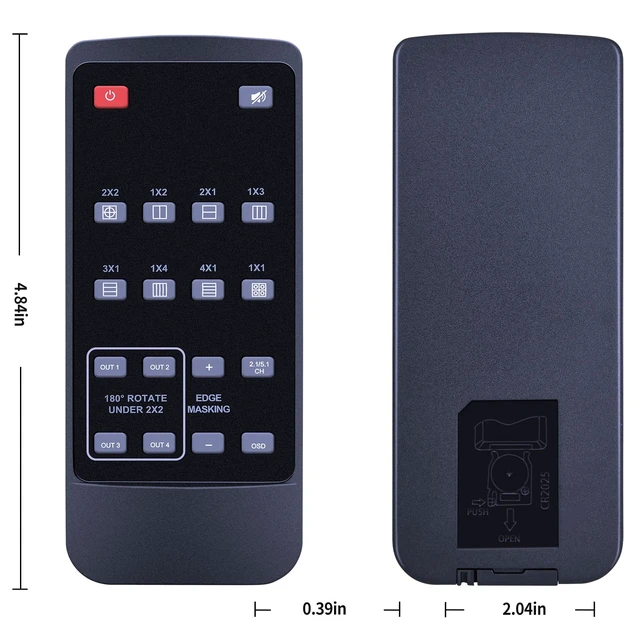 Alt view image 7 of 7 - New Replacement Remote Control fit for PORTTA HDMl Video Wall Controller N14VW