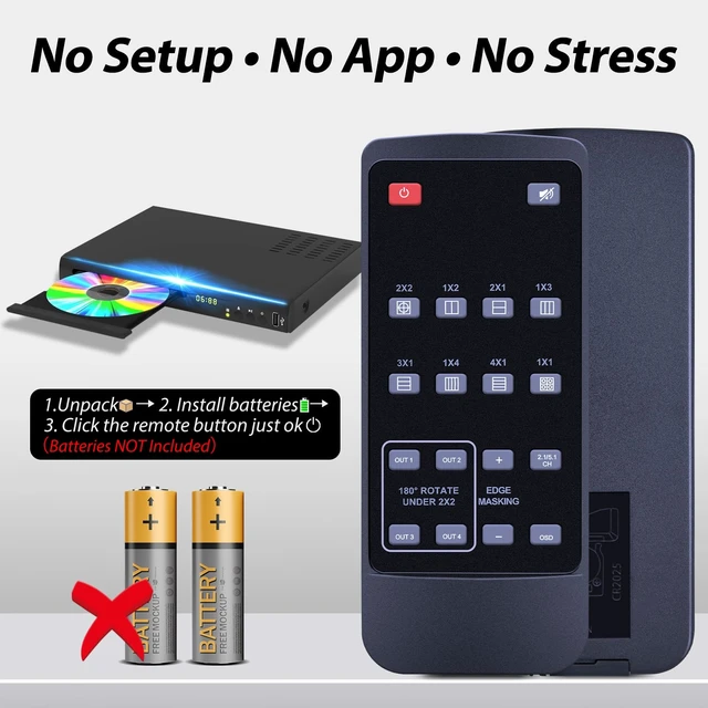 Alt view image 6 of 7 - New Replacement Remote Control fit for PORTTA HDMl Video Wall Controller N14VW