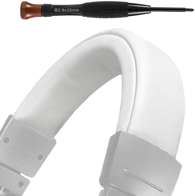 Main image of Headband Cover for ATH M50X - Protein Leather White for Audio Technica M50, M50X, M50XWH, M50XBT, M50XBT2, M50S/LE Headphones