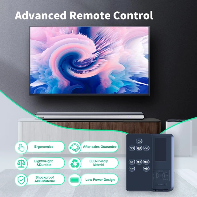 Alt view image 3 of 7 - Soundbar Remote Control Replacement fit for Klipsch SB120, SB 120, 1060316