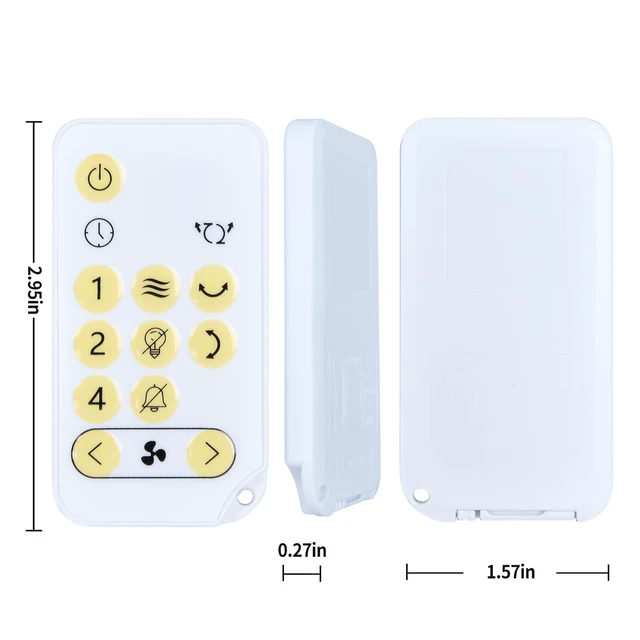 Alt view image 6 of 7 - New Fan Replacement Remote Control Compatible with Woozoo 5-Speed Globe Fan 2024 Model 2354207 PCF-SC15T-CT