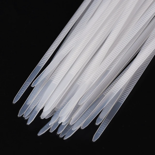 Alt view image 4 of 6 - 800pcs 8 Inch 11 Lbs Cable Zip Ties Self-Locking Small Nylon Cable Tie Wraps 1/8" for Cord Management, White