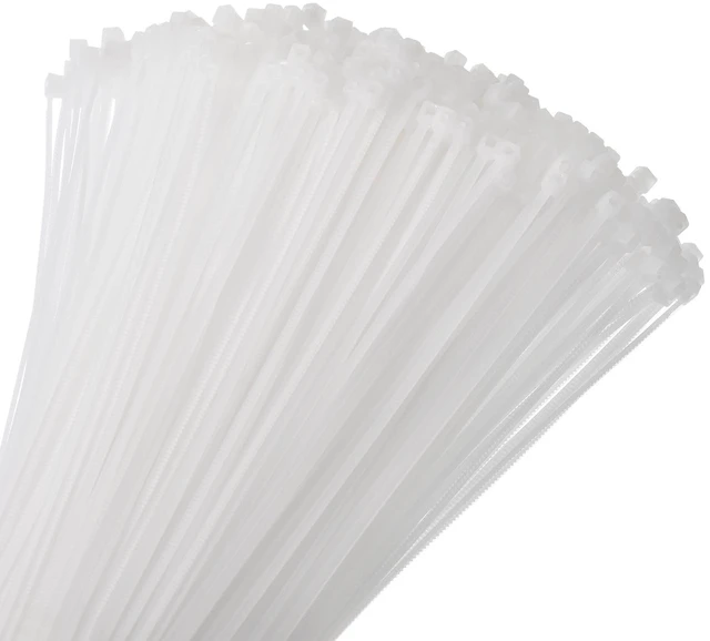 Main image of 800pcs 8 Inch 11 Lbs Cable Zip Ties Self-Locking Small Nylon Cable Tie Wraps 1/8" for Cord Management, White